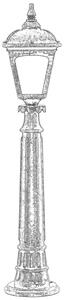 Opviq Outdoor Floor Lamp Brown BSU-68185-BKR-M1-B