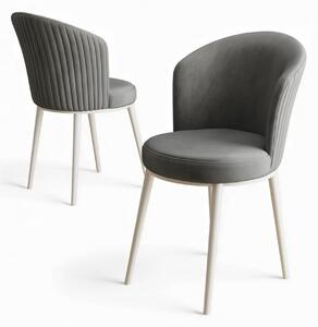 Hanah Home Chair Set (2 Pieces) Grey White Risa - Grey, White