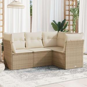 VidaXL Polyrattan Kerti Ülőgarnitúra - 4 részes - Bézs