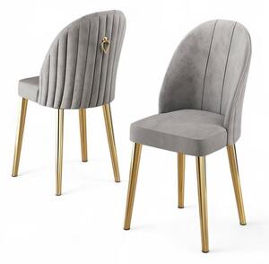 Hanah Home Szék szett (2 darab) Grey Gold Mara - Szürke, Arany