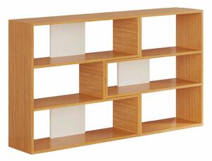 Hanah Home Könyvespolc Natural White Aruba - Természetes, Fehér