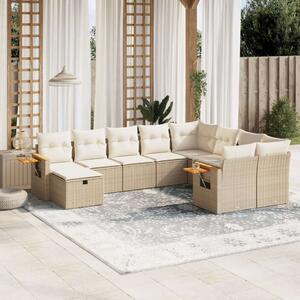 VidaXL Polyrattan Kerti Ülőgarnitúra - Bézs - 10 részes