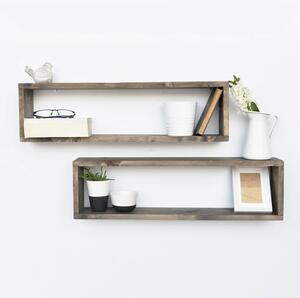 Hanah Home Wall Shelf Walnut Aa007