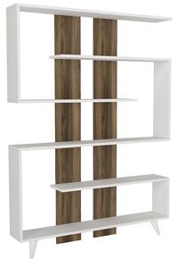 Hanah Home könyvespolc White Walnut Rain - fehér, dió