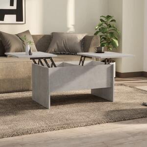 Betonszürke szerelt fa dohányzóasztal 80 x 50 x 42,5 cm