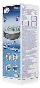Bestway Marbella 457x107cm Puhafalú medence vízforgatóval, szűrőbetéttel, létrával (FFA045) - szürke