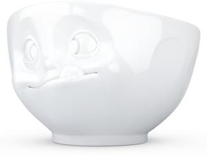 Fehér 'huncut' porcelántálka - 58products