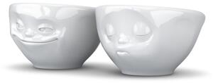 Fehér porcelán tálka szett 2 db-os 100 ml Grinning & Kissing – 58products
