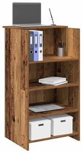 Recepciós pult antik fa 55x50x103,5 cm szerelt fa