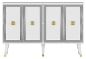 Hanah Home Console White Gold Ansel - White, Gold