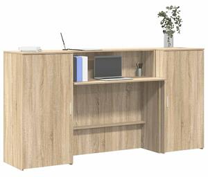 Recepciós pult sonoma tölgy 200x50x103,5 cm szerelt fa