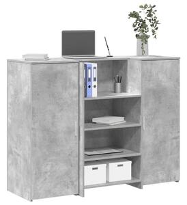 Recepciós pult betonszürke 135x50x103,5 cm szerelt fa