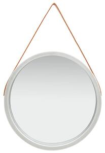 Ezüstszínű fali tükör pánttal 60 cm