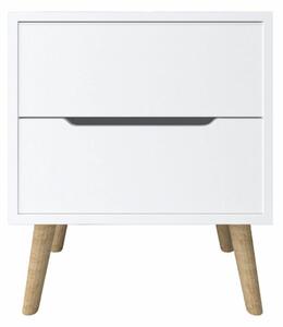 Hanah Home Nightstand White Flora - White