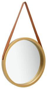 Aranyszínű fali tükör pánttal 40 cm