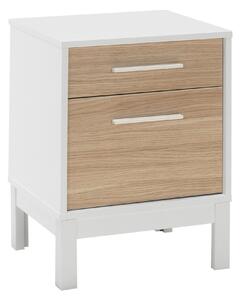 Hanah Home Nightstand Oak White Kmd-1411-Mb-1