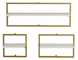 Hanah Home Fali polc WhiteGold Yeso - Fehér arany