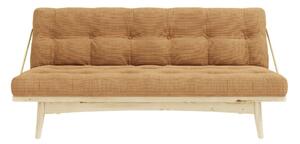 Mustársárga kinyitható kanapé 190 cm Folk – Karup Design