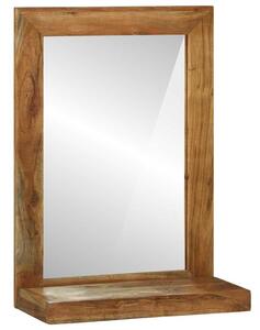 Fürdőszobai tükör polcokkal Barna 50 x 22 x 70 cm Tömör Akácfa