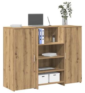 Recepciós pult kézműves tölgy 135x50x103,5 cm szerelt fa