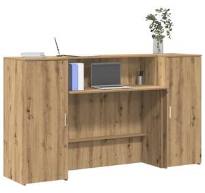 Recepciós pult kézműves tölgy 180x50x103,5 cm szerelt fa
