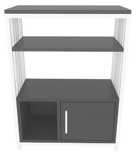 Hanah Home Letos könyvespolc - Antracit, Fehér