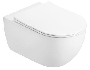 Mexen Carmen 2.0 WC csésze Rimless Tornado lassan záródó vékony deszkával, duroplast, fényes fehér - 3088L4000T