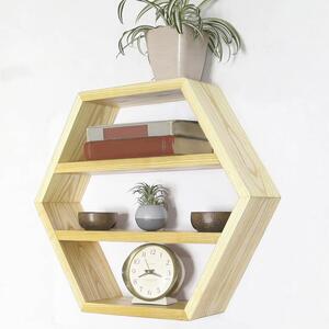 Hanah Home Dekoratív Fa Fali Polc Raf328