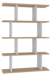 Hanah Home Könyvespolc Oak White Harmon - Fehér, Tölgy