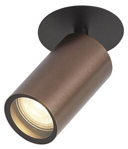 Modern süllyesztett spotlámpa sötét bronz GU10 50mm IP44 - Chels