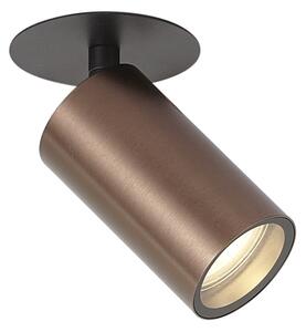 Modern süllyesztett spotlámpa sötét bronz GU10 50mm IP44 - Chels