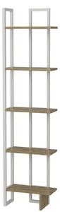 Hanah Home Könyvespolc Oak White Alice - Fehér, Ud