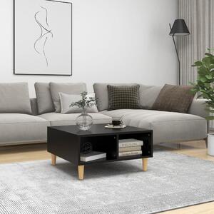 Fekete szerelt fa dohányzóasztal 60x 60 x 30 cm