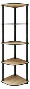 Hanah Home Könyvespolc Tölgy, 5 sarok - Tölgy