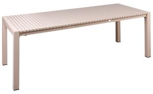 Bővíthető kerti étkezőasztal ARDESIO 160/220 cm 90 cm Fém Homokbézs