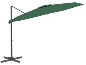 VidaXL zöld konzolos napernyő alumínium rúddal 300 x 300 cm