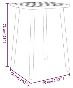 VidaXL antracitszürke acél kerti asztal 50 x 50 x 71 cm
