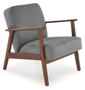 Fotel Houston 2116, Kárpit, 77x65x77cm, Szürke, Dió, Bükkfa