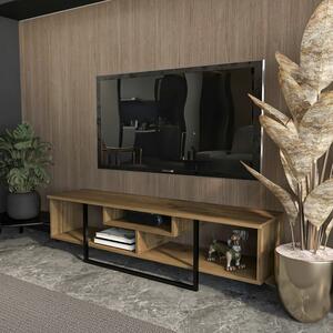 Hanah Home TV állvány diófa fekete Asal (150) - diófa, fekete