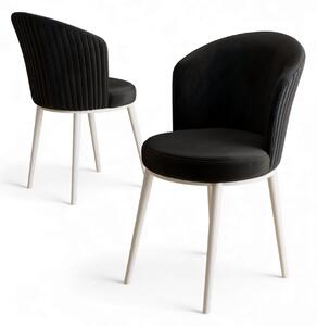 Hanah Home Szék szett (2 darab) Black White Risa - Fekete, Fehér