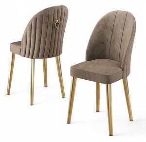 Hanah Home Szék Szett (2 darab) CappuccinoGold Mara - Cappuccino, Arany