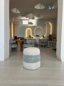 Atelier Del Sofa Miniboum puff, kék-fehér - kék