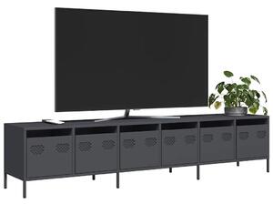Antracitszürke hidegen hengerelt acél TV-szekrény 202x39x43,5cm