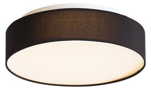 Okos mennyezeti lámpa fekete 35 cm LED-del és távirányítóval - Flat Drum