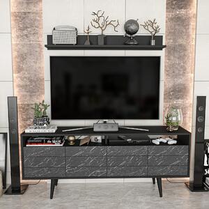 Hanah Home Ola TV szekrény, fekete