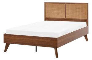 Ágy PE Rattan MONPAZIER 120 x 200 cm Sötétbarna