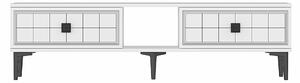 Hanah Home Yuka 150 TV állvány - Fehér