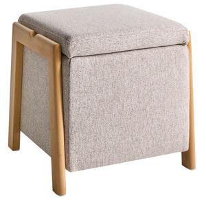 Tárolós puff EDLAND 45 cm Bézs