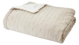 Krémszínű sherpa steppelt ágytakaró 220x230 cm Cosy Nori – Catherine Lansfield