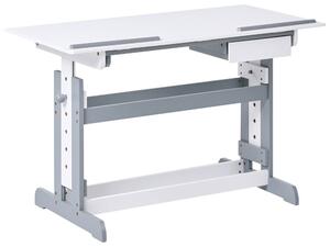 Manuálisan állítható asztal NANNUP Fehér 110 cm 53 cm